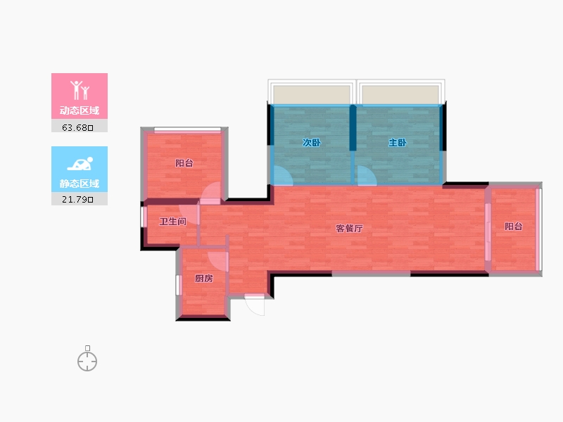 广西壮族自治区-南宁市-荣和.半山华府-76.91-户型库-动静分区