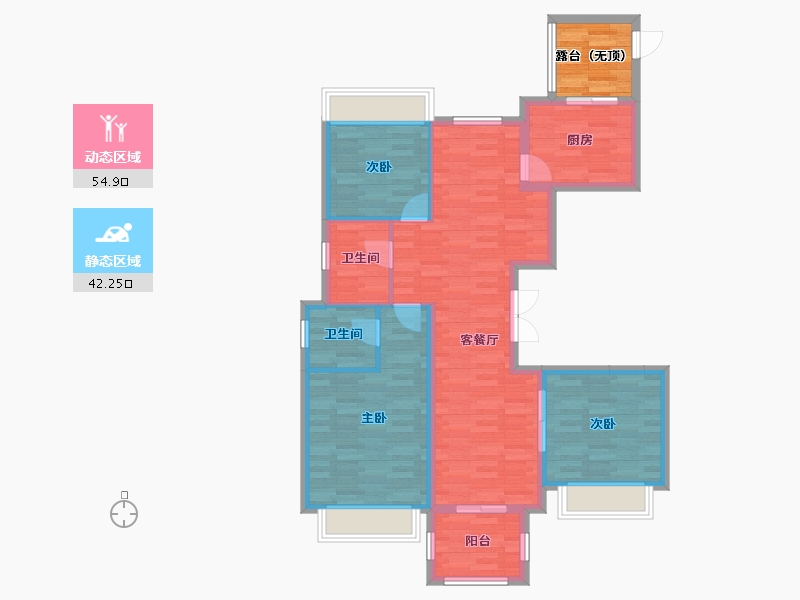 浙江省-温州市-瑞安市鸿源丽源-92.37-户型库-动静分区