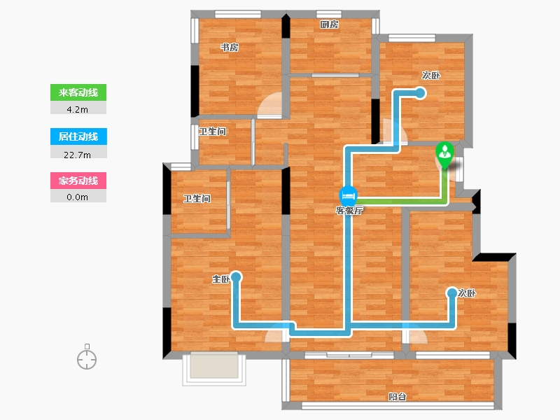 浙江省-杭州市-御清城-97.60-户型库-动静线