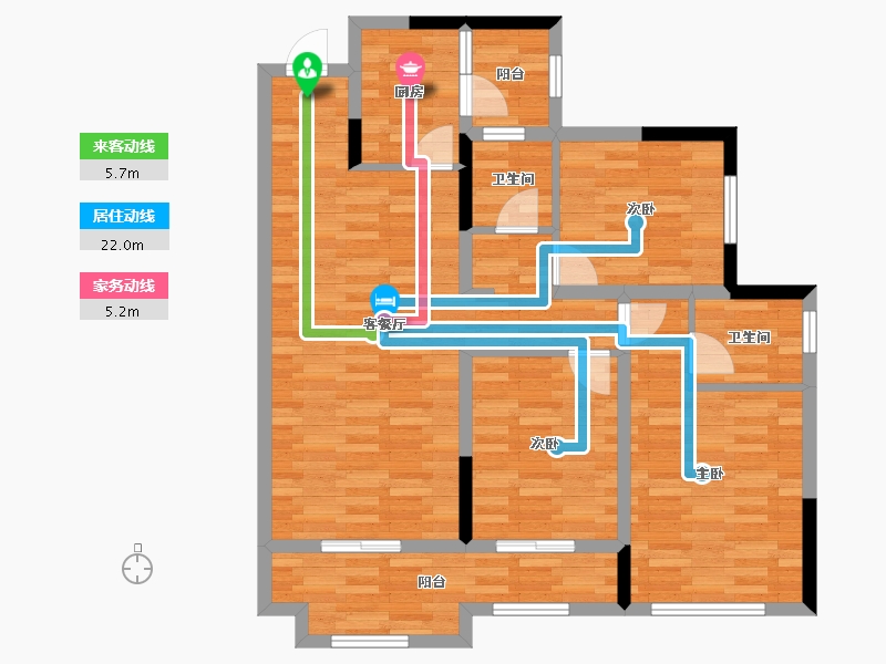 四川省-遂宁市-天鹅堡-88.48-户型库-动静线