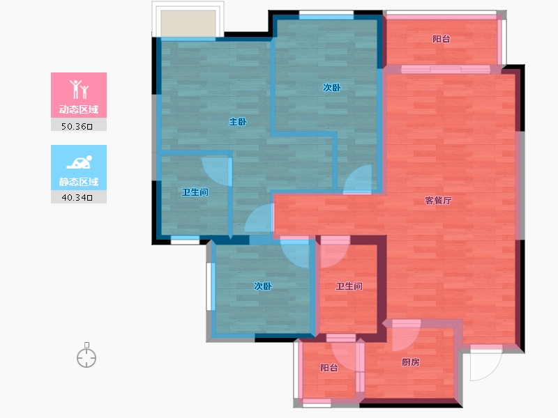 四川省-泸州市-绿地城-80.23-户型库-动静分区