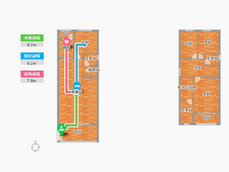 福建省-泉州市-晋江万科金域滨江-161.81-户型库-动静线