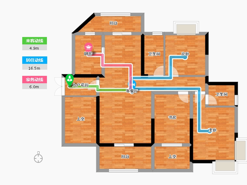 湖南省-湘潭市-湘潭东方明珠-116.48-户型库-动静线