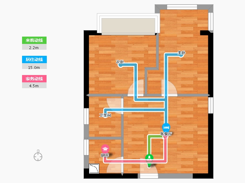 广东省-汕头市-龙腾嘉园-42.40-户型库-动静线