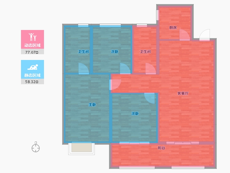 山东省-菏泽市-阅城国际名城-123.00-户型库-动静分区