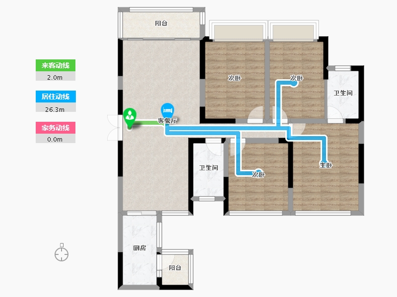 四川省-成都市-山水华府-108.71-户型库-动静线