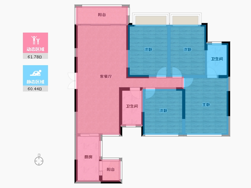 四川省-成都市-山水华府-108.71-户型库-动静分区