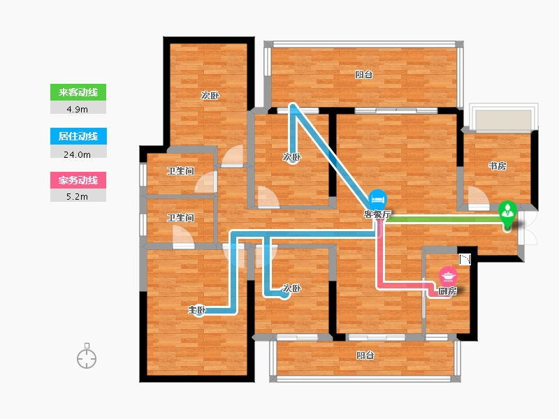 广西壮族自治区-南宁市-新希望锦官城-130.91-户型库-动静线