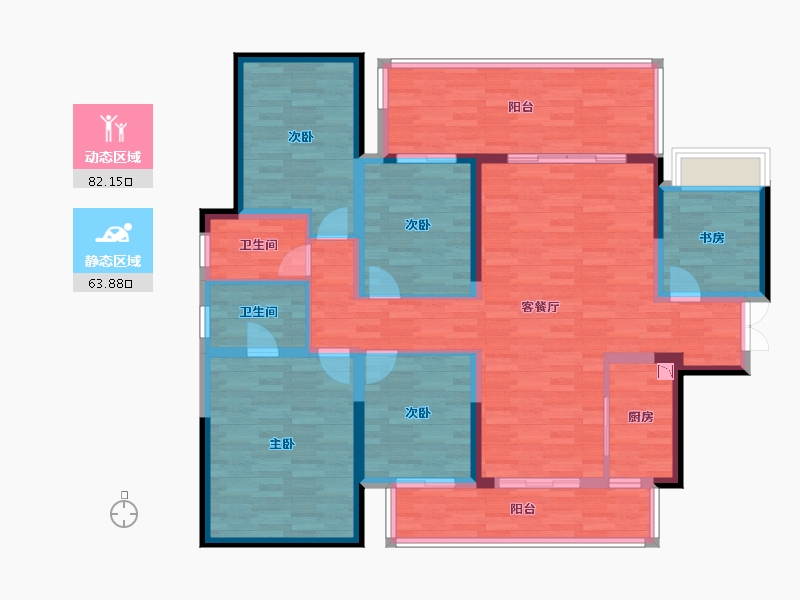 广西壮族自治区-南宁市-新希望锦官城-130.91-户型库-动静分区