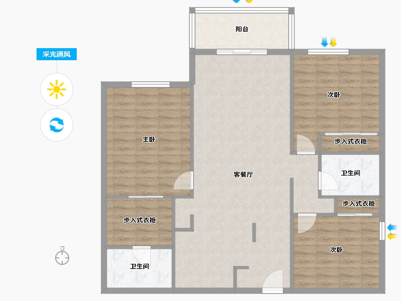 Florida-Broward-New Park Towers-112.72-户型库-采光通风