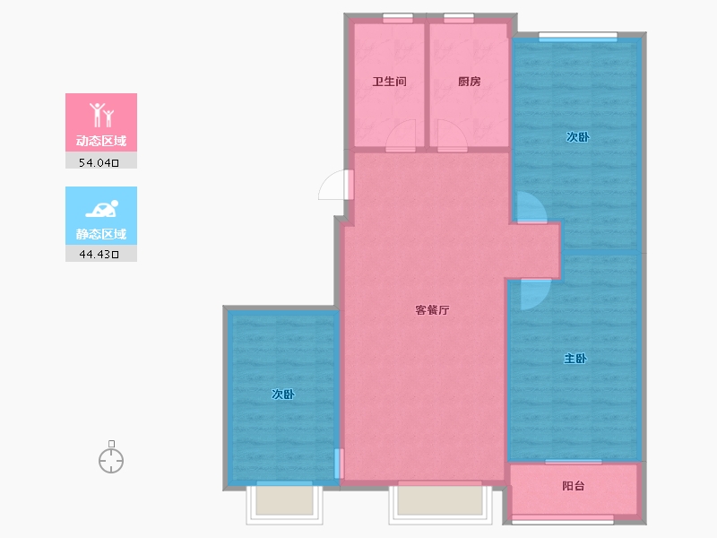 山东省-淄博市-博晨盛园-90.00-户型库-动静分区