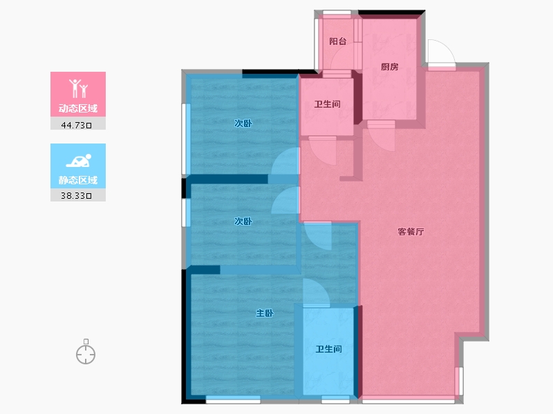 四川省-内江市-万为 江南里-73.16-户型库-动静分区