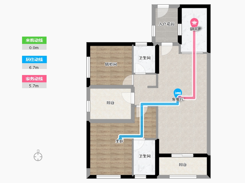 广东省-广州市-碧桂园・凤凰湾-78.14-户型库-动静线