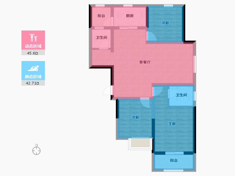 河南省-郑州市-元正康郡-77.77-户型库-动静分区