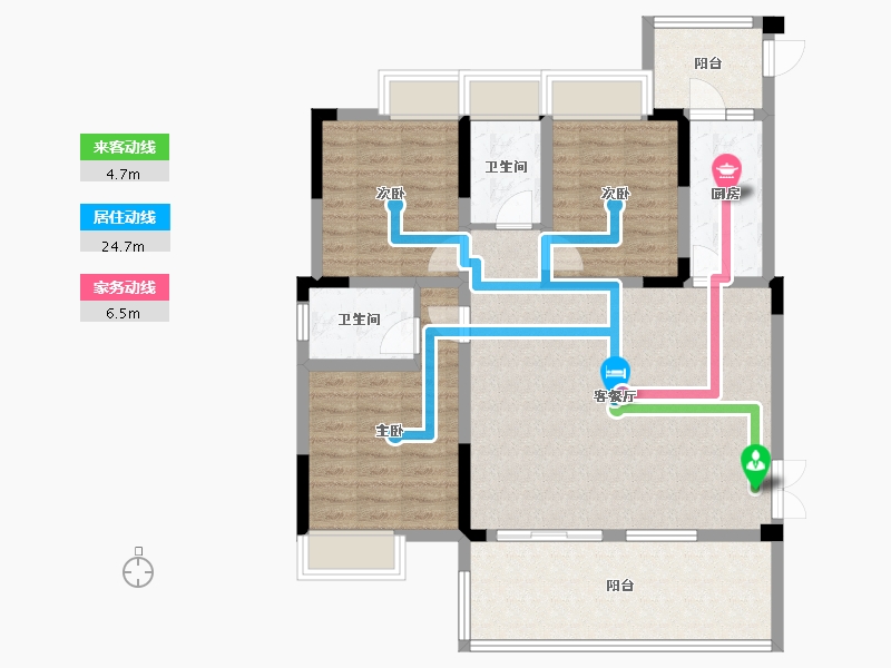 四川省-雅安市-凯悦天地-101.72-户型库-动静线