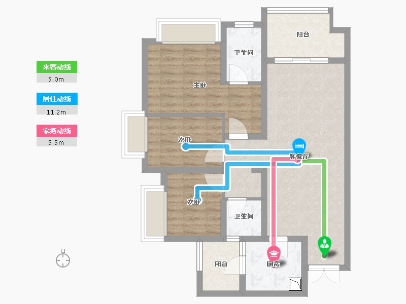 重庆-重庆市-华商悦江府-75.10-户型库-动静线