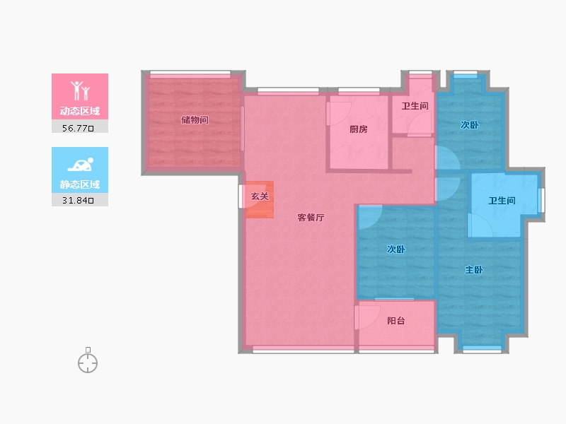 广东省-深圳市-翰岭院-79.92-户型库-动静分区