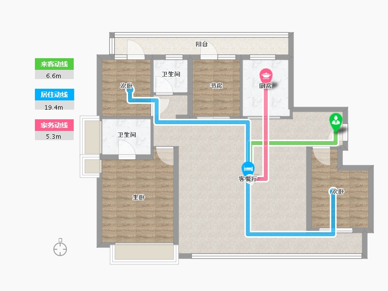 山东省-烟台市-万科翡翠长安-115.00-户型库-动静线