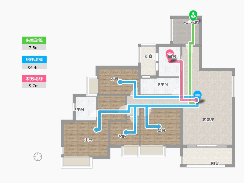 广东省-广州市-新世界凯粤湾-111.50-户型库-动静线