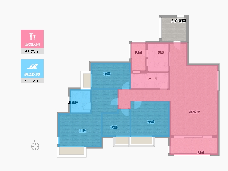 广东省-广州市-新世界凯粤湾-111.50-户型库-动静分区