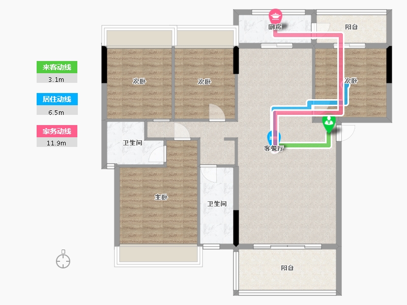 广东省-湛江市-香江新城-123.98-户型库-动静线