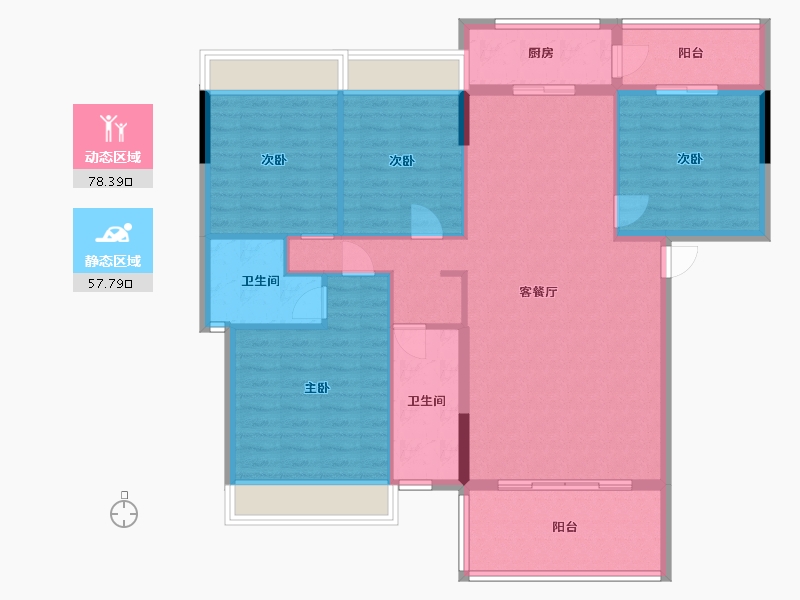 广东省-湛江市-香江新城-123.98-户型库-动静分区