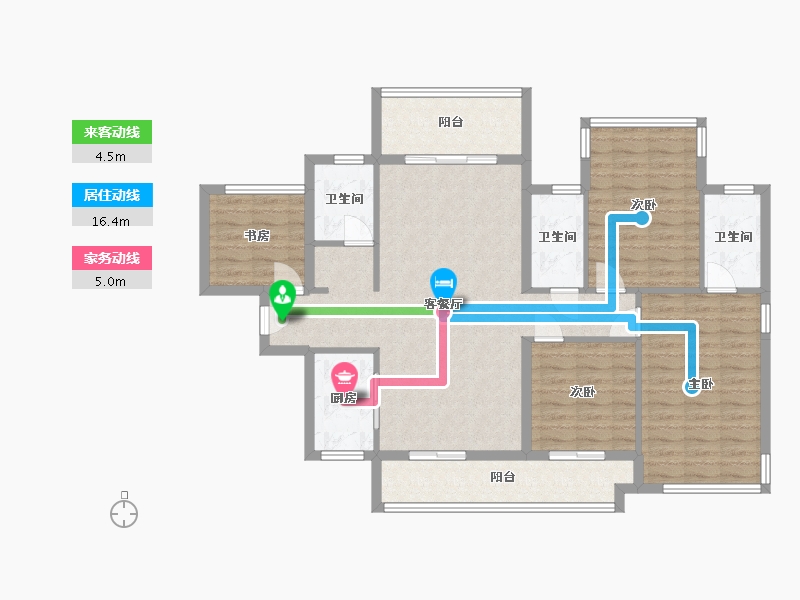 广西壮族自治区-南宁市-嘉和城-113.61-户型库-动静线