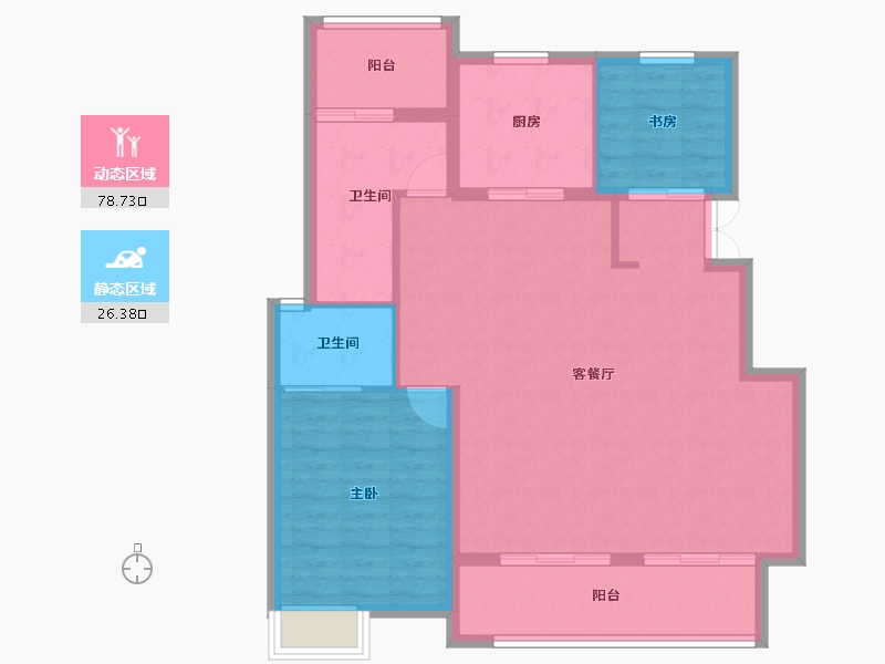 安徽省-合肥市-天下意境-96.00-户型库-动静分区