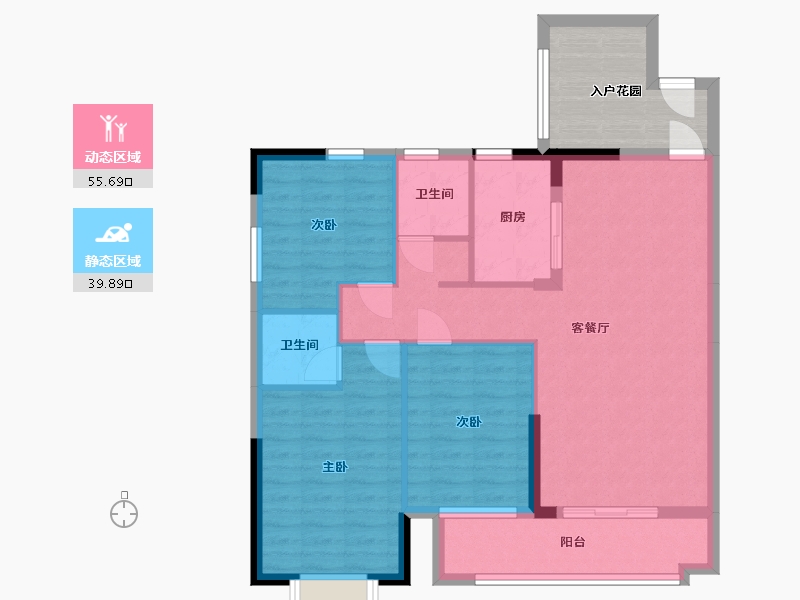 湖南省-郴州市-九龙湾-94.43-户型库-动静分区