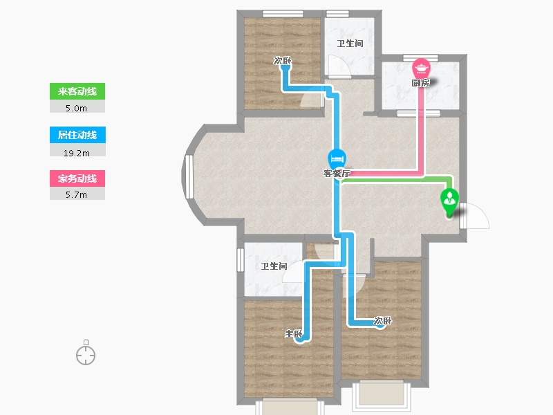 新疆维吾尔自治区-乌鲁木齐市-牡丹花园-82.89-户型库-动静线