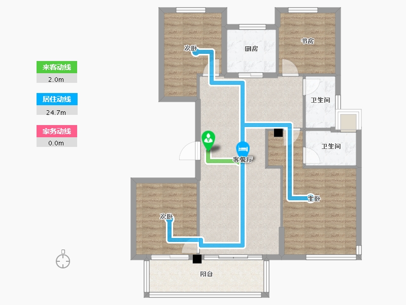 江苏省-泰州市-祥生东方樾-101.95-户型库-动静线