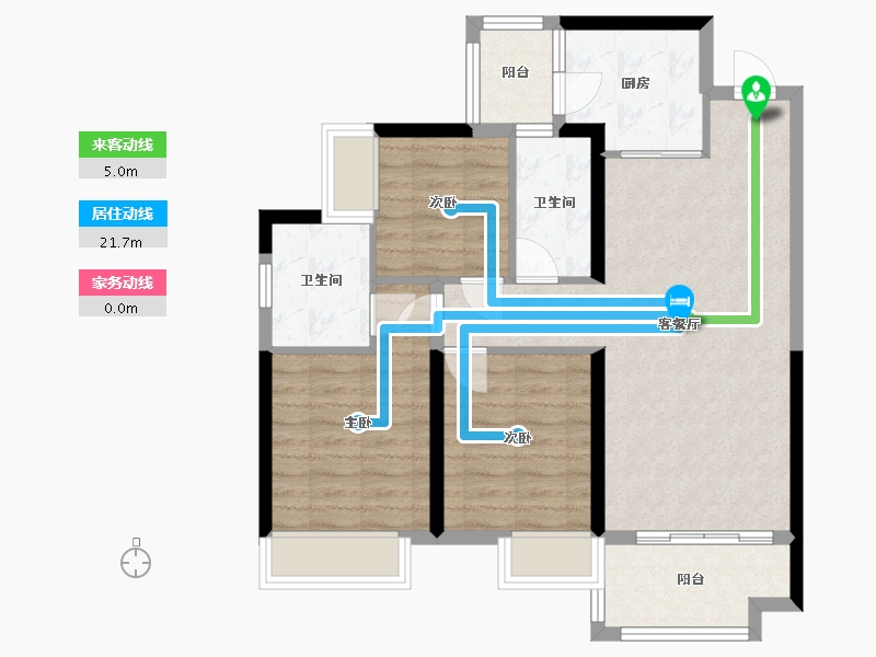 湖南省-株洲市-凯风珑城-78.41-户型库-动静线