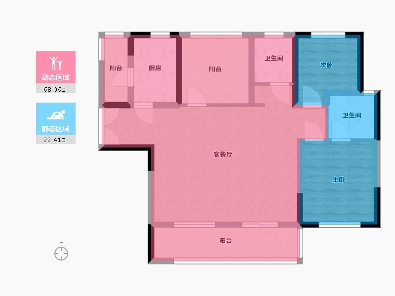 广西壮族自治区-桂林市-栖霞府-79.79-户型库-动静分区