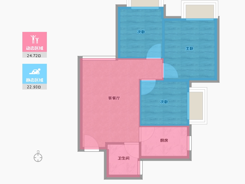 四川省-成都市-隆兴嘉苑-42.48-户型库-动静分区