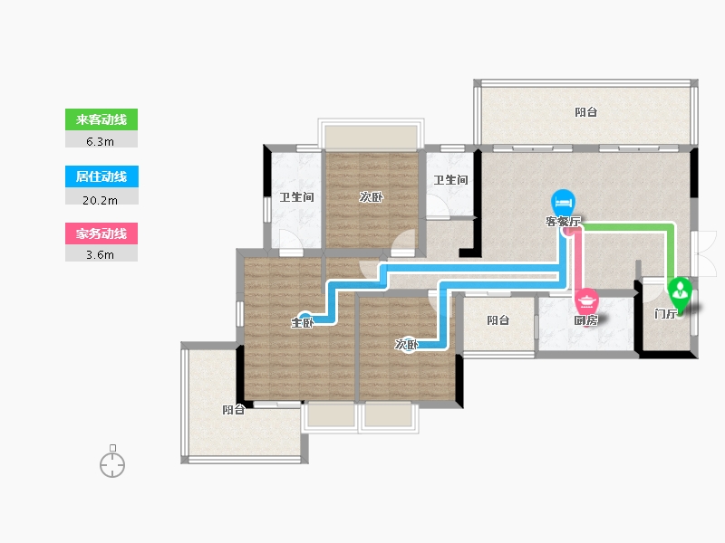 贵州省-铜仁市-铜仁仁山公园/紫荆园-118.67-户型库-动静线