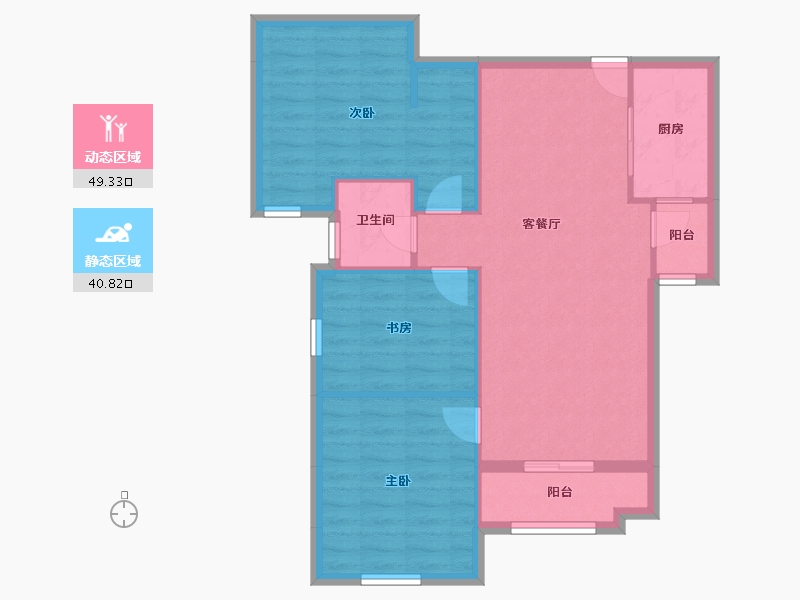 广东省-珠海市-仁恒滨海半岛4期-81.95-户型库-动静分区