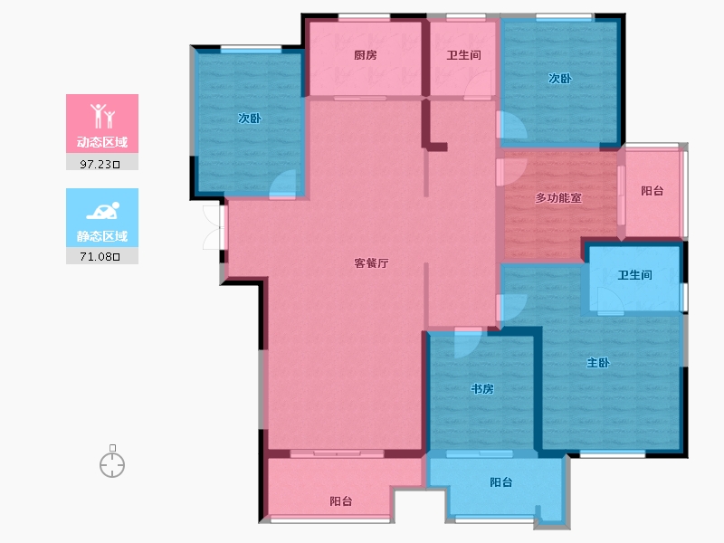 河南省-郑州市-永威城观澜庭-151.10-户型库-动静分区