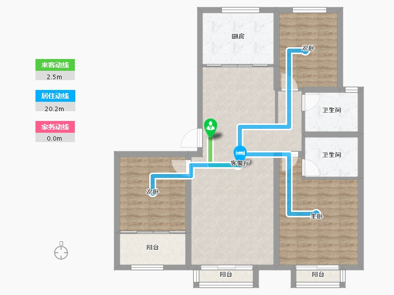 河北省-衡水市-景县泰华丽景福苑-97.00-户型库-动静线