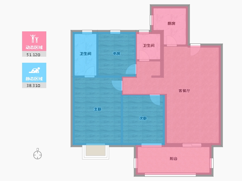 江苏省-盐城市-爱琴海国际广场-80.00-户型库-动静分区