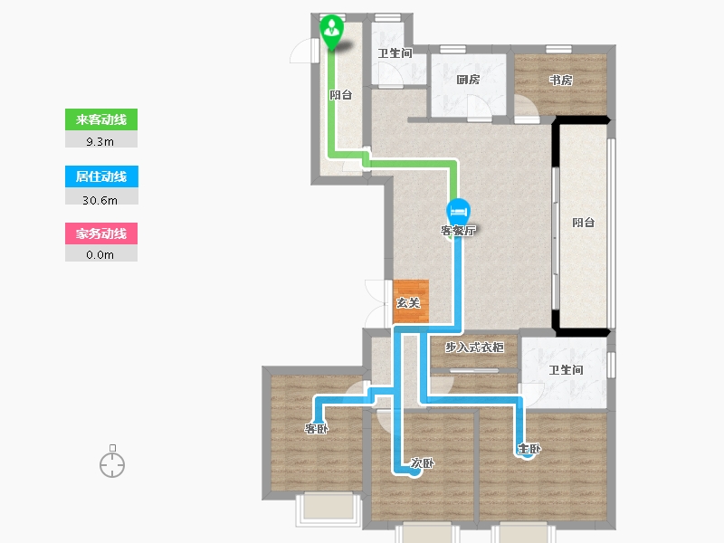 浙江省-宁波市-青樾府-114.01-户型库-动静线