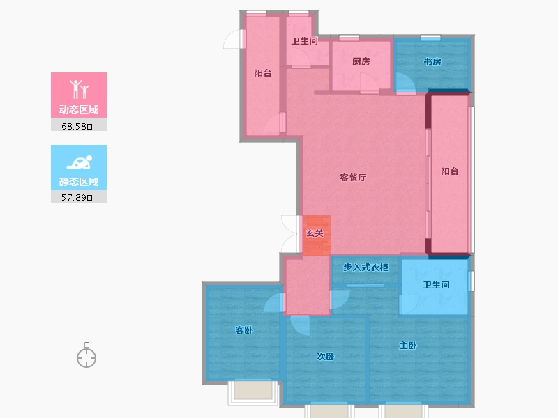 浙江省-宁波市-青樾府-114.01-户型库-动静分区