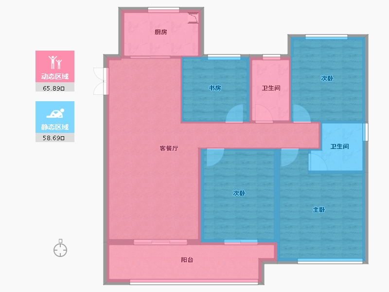 浙江省-湖州市-佳源都市-112.68-户型库-动静分区