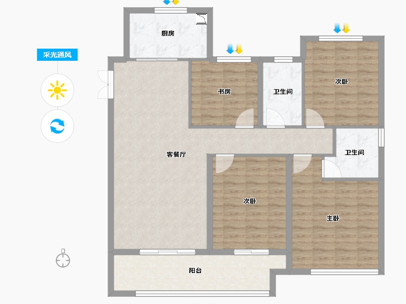 浙江省-湖州市-佳源都市-112.68-户型库-采光通风