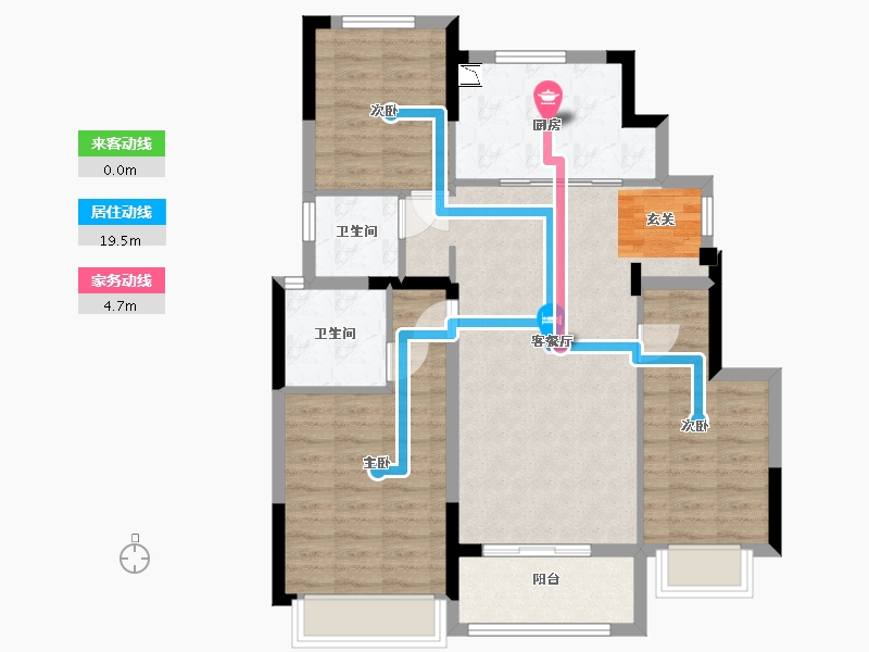 浙江省-宁波市-景瑞水印江山-88.00-户型库-动静线