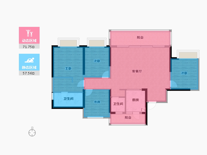 四川省-成都市-融创玖棠府-115.70-户型库-动静分区