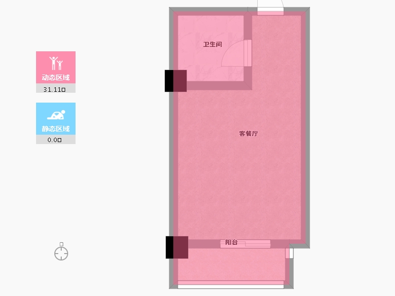 河北省-秦皇岛市-海景湾・YOHO公寓-27.02-户型库-动静分区