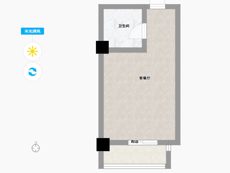 河北省-秦皇岛市-海景湾・YOHO公寓-27.02-户型库-采光通风