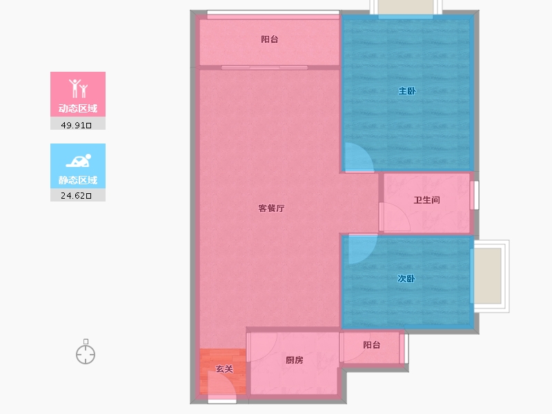 广东省-深圳市-阳光明居-68.13-户型库-动静分区