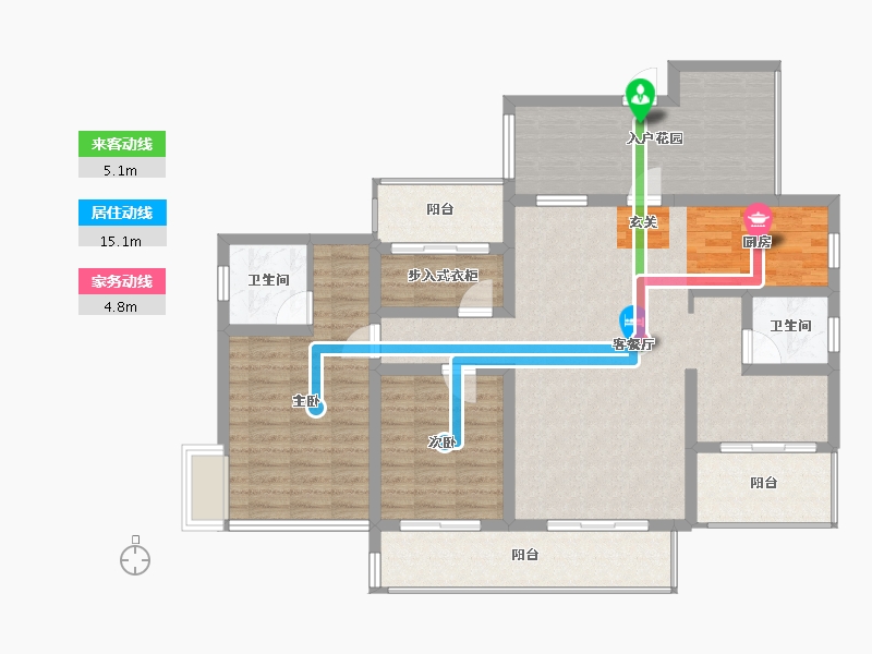 湖南省-株洲市-中房天玺湾-116.65-户型库-动静线