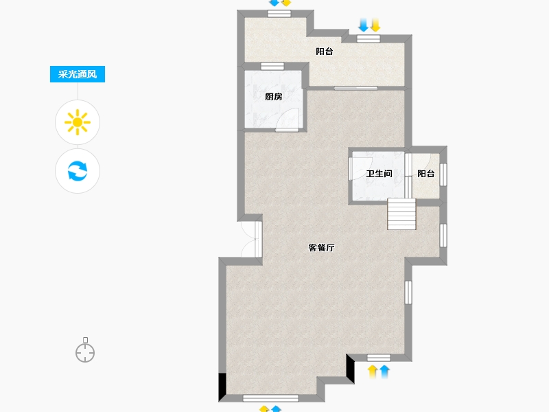 福建省-厦门市-和墅-69.55-户型库-采光通风